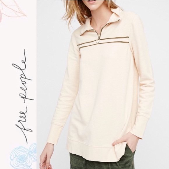 Free People Tops - Free People just a half zip pullover NWT